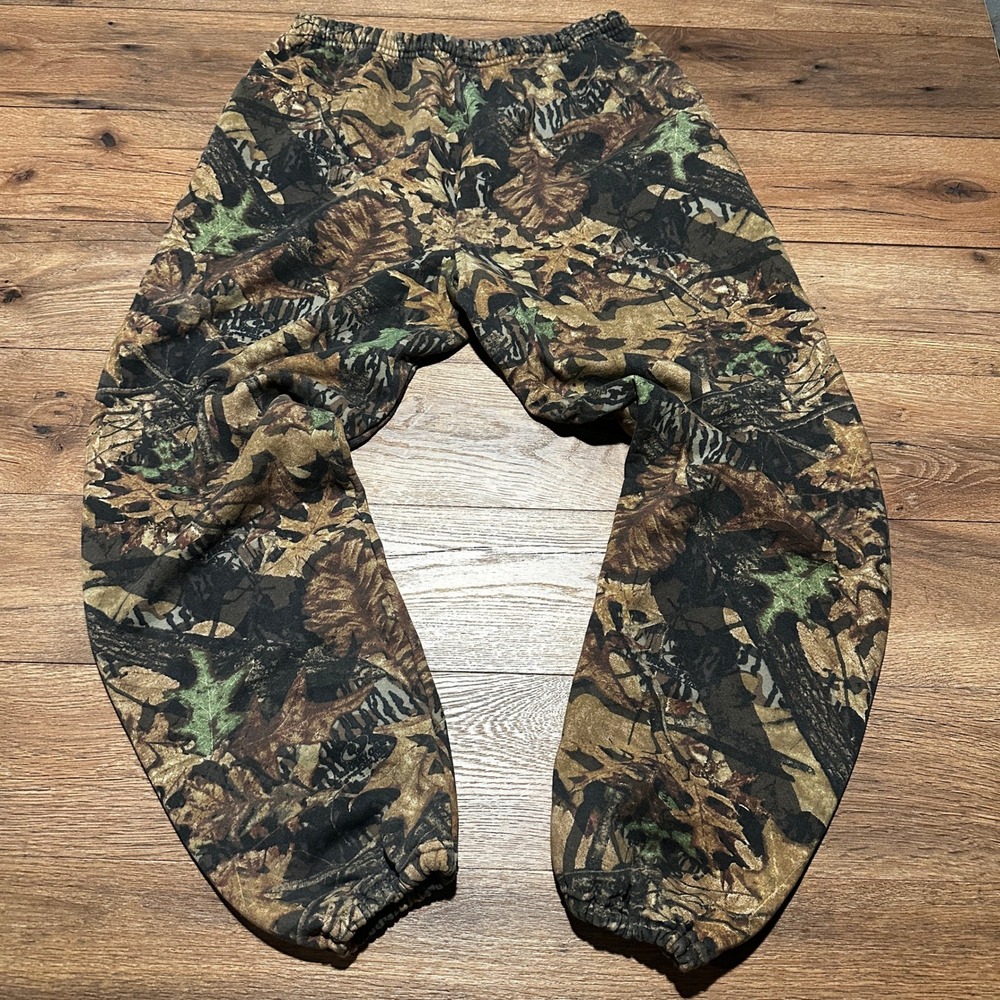 Vintage Jerzees Outdoors Brown Camo Sweatpants Mens 2XL - Picture 2 of 5